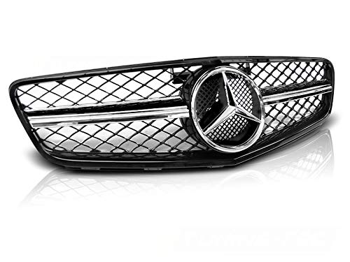 Calandre W204 C63 style noir brillant chrome améliorant l'esthétique sportive