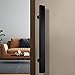 ERoomQ Door Pull Handle Black, Heavy Stainless Steel Door Handle, Industrial Pipe Door Pull Handle H-Shape, for Home/Shop/Garage/Office - Pipe Diameter 38mm(Black 600 * 400mm)