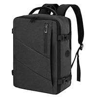 VOESLD Zaino per Ryanair 40x20x25, Zaino da Viaggio Aereo Bagaglio a Mano Porta PC Donna Uomo Grigio Scuro per Tutte le Principali Compagnie Aeree, 20L