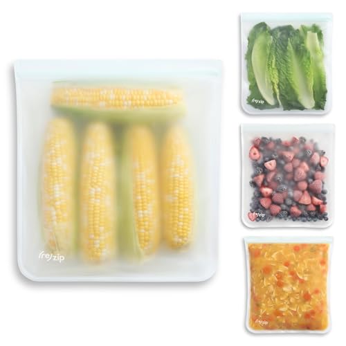 (re) zip Gallon Reusable Storage Bags, BPA-Free, Leakproof...