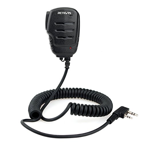 Retevis RS111 Talkie Walkie Haut-Parleur Microphone 2 Broches Compatible avec Talkie Walkie Retevis RT24 RT27 RT22 RT3S RT5 RT5R RT28 Baofeng UV-5R BF-888S...
