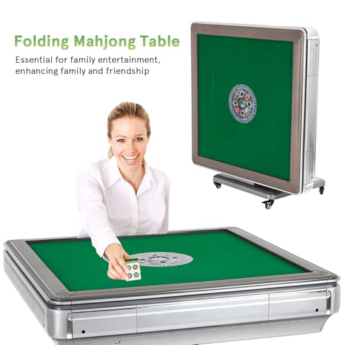 Mesa plegable automática de Mahjong con fichas numeradas miniatura 3