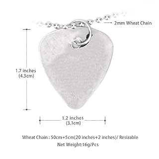 SALALIS Collier de Médiator de Guitare, 4Pcs Collier de Plectre de Guitare en Acier Inoxydable en Alliage d’Aluminium à la Mode 50cm de Circonférence Surface Slick pour l’école - Les Beatles, Paul McCartney, John Lennon, RIngo Starr, George Harrison SALALIS Collier de Médiator de Guitare, 4Pcs Collier de Plectre de Guitare en Acier Inoxydable en Alliage d'Aluminium à la Mode 50cm de Circonférence Surface Slick pour l'école – Image 4