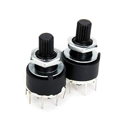 PRAV 20Pc 10 Pin Digital Push Button Switch Rotary Encoder/Momentary Push Switch