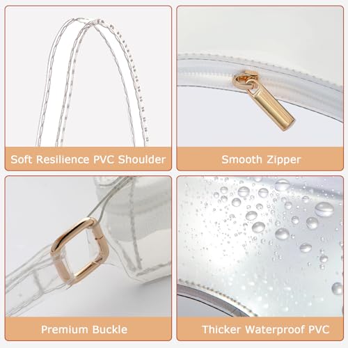 Image of Clear Bag for Stadium Events Women's Purse Handbags Small Purse shoulder bag Crossbody Bag