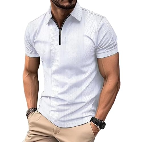 Polo à manches courtes homme coupe ajustée léger avec imprimé graphique tendance