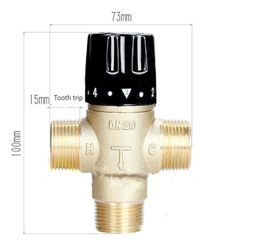 Vanne de mélange thermostatique DN20 régulateur eau chaude chauffage solaire - 4