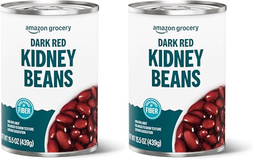 Image of Amazon Grocery, Canned Dark Red Kidney Beans, 15.5 Oz (Pack of 2)