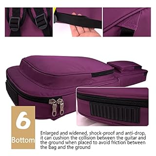 EIFINE Étui de Guitare électrique Tissu Oxford épaississement Sac à Dos étanche Double Sangles étui de Transport pièces… - Les Beatles, Paul McCartney, John Lennon, RIngo Starr, George Harrison EIFINE Étui de Guitare électrique Tissu Oxford épaississement Sac à Dos étanche Double Sangles étui de Transport pièces… – Image 4