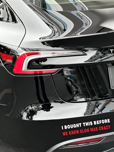 Image of 3-Pack Anti-Elon Magnetic Car Signs Removable Paint-Safe I Bought This Before Elon Went Crazy Te-SLA Club Magnets Reusable Weatherproof Sarcastic Decals for Tesla Owners (No Glue No Residue
