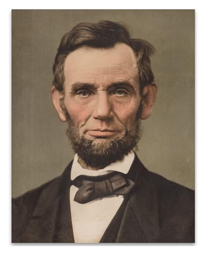 Abraham Lincoln Portrait 11x14 Unframed Print – Colorized Historical Photograph, Vintage Presidential Portrait, Civil War President, American History, Educational Poster, Gift for History Buffs