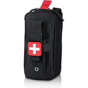 First Aid Bag EMT Pouch Molle IFAK, Small Empty Tactical Trauma Kit, Medical EDC Emergency Survival Pouch for Outdoor Travel Camping Hiking Trekking, Climbing Hunting