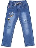 Sotala Jungen Kinderhose Jeanshose Kinderjeans elastischer Bund mit Gummizug 128
