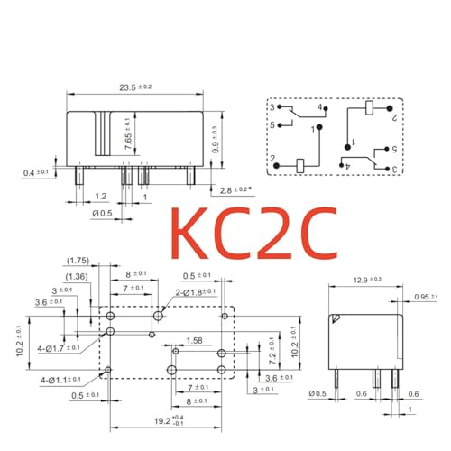 Relé KC2C-12V-30a V23086-R2801-A403 para reparar fallos de elevalunas 2