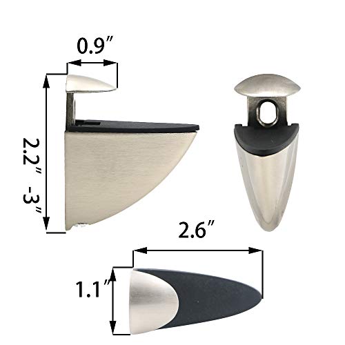Adjustable Bracket For Wood/Glass Shelf Bracket Wall Mounted, Brushed Nickel, 2 Pack #TOP1