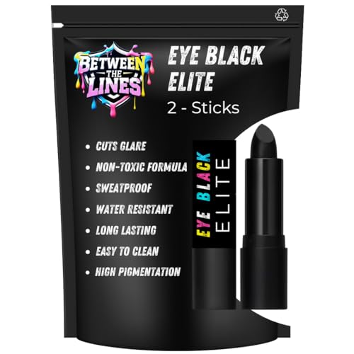 Eye Black Elite Stick (2-Pack) – Anti-Glare Sports Eye Black for Pro Performance with Natural Ingredients, Sweatproof & Water-Resistant – Baseball, Football, Softball & Soccer