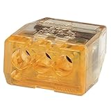 Gardner Bender 19-PC3 PushGard 3-Port Push-In Wire Connector, 22-12 AWG, Orange