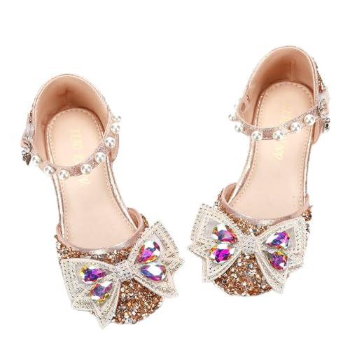 Girls Sparkle Dress Shoes Wedding Party Princess Mary Jane Ballet Flats Glitter Sandals for Kid Toddler