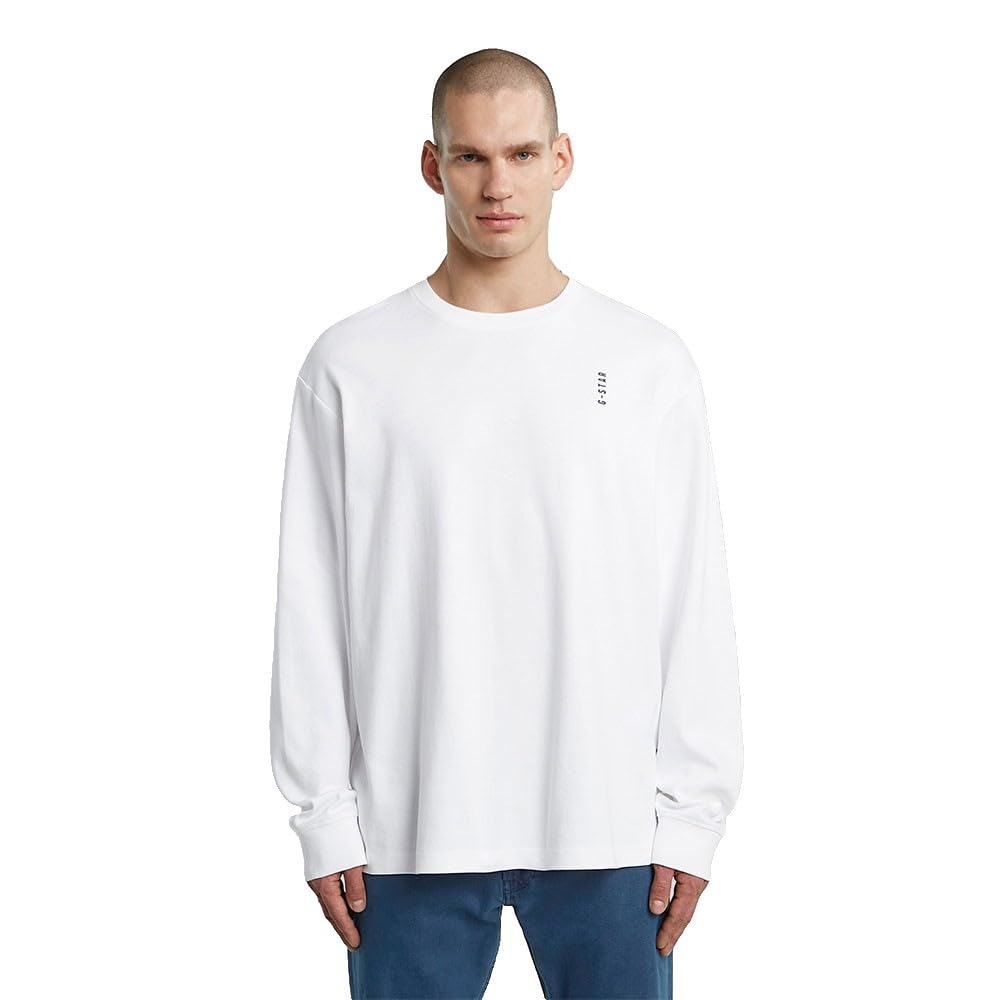 G-Star Back Embro Text Loose R T LS Camiseta Hombre