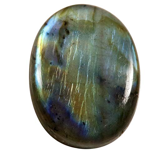Labradorite cabochon ovale 44,1 carats, une gemme d'exception pour haute joaillerie
