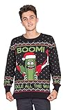 Ripple Junction Rick and Morty Boom! PickleRick Ugly Christmas Sweater (Adult Medium)