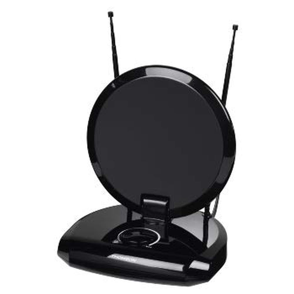 Thomson antena pokojowa tv DVB-T2 DVB-T DAB+ (wewnętrzna, DVBT2, do odbioru telewizji cyfrowej, radia, wzmacniacz) czarna