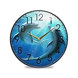 [Facile à lire] : horloge murale avec chiffres clairs et couvercle en verre.