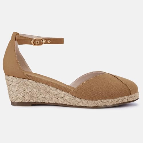Image of Juliet Holy Womens Espadrilles Sandals Closed Toe Platform Ankle Strap Casual Summer Wedges