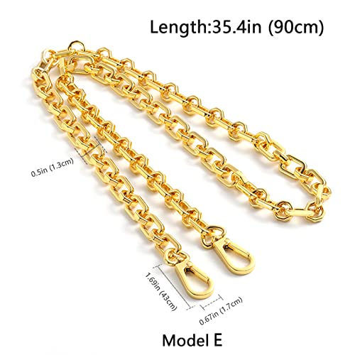 Image of jiesinlov Purse Chain Strap CrossBody Handbag Shoulder Bag Strap Replacement Straps, with Metal Buckles (E 35.4in)