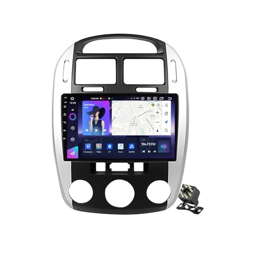 CARUENT Android 13 Car Radio Multimedia Player for Kia Cerato 1 LD 2004-2008 9 Inch Car Stereo Support Navigation GPS CarPlay/Android Auto DSP BT SWC WiFi 4G FM RDS with Backup Camera,Nf4/4+64g