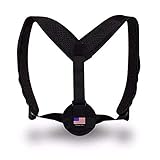 VINCE GO Posture Corrector For Men And Women - Discreet Back Brace for Upper Back Pain Relief- Adjustable Upper Back Brace For Clavicle To Support Neck, Back and Shoulder -Engineered in USA(Black)