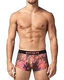Papi Men's Fashion Microflex Brazilian Trunk - UMPA050 (Sunset Multi Print, Medium)