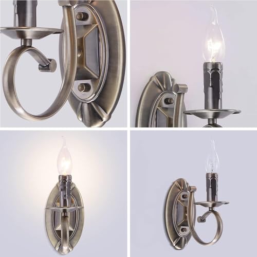 Aplique de pared LED vintage de 5W estilo retro con bombilla E14 para pasillos y salones 3