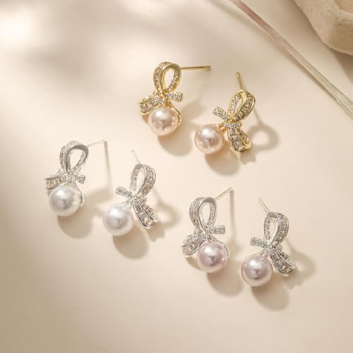 Pendientes de perla rosa para bodas y cenas de gala elegantes 2