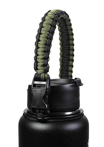 GALAXTEK Paracord Handle Compatible with Hydro Flask Wide Mouth Bottle - Durable Carrier