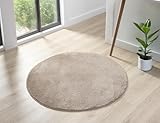 Rugs by Desire Comfy Washable Modern Living Room Rug Polyester Plain Indoor Area Rug with Low Pile - Anti-Slip Felt Backing SuperSoft Carpet Bedroom-Hallway, Dark Beige, 60x100 cm - Image 5