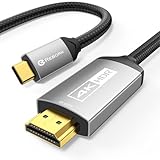 Reborn USB C to HDMI Cable (4K@60Hz) High-Speed 10FT USB Type C 3.1 to HDMI 2.0 Braided Cord [Thunderbolt 3/4/5 Compatible] for MacBook Pro/Air, Galaxy S9 to S25, iPhone 15/16/17, iPad Pro, Surface