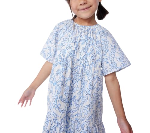 Abito bambina a maniche corte in cotone stampato - 6