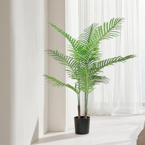 観葉植物フェイク大型,フェイクグリーン 大型,人工観葉植物,造花 観葉植物,フェイクグリーンパキラ,フェイクグリーン大型ヤシ,本物そっくりの,メンテナンス不要の人工観葉植物,様々な環境に適した観葉植物 フェイク 大型,模擬緑植物造園 (アレカヤシ, 240cm) [2]