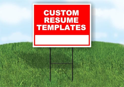 Custom Resume Templates Write On Me Red 18x24 in Double Sided Yard Road Sign w/Stand