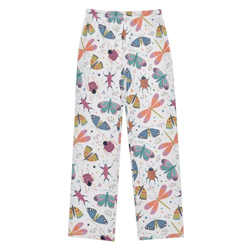 ZZXXB Dragonfly Moth Insect Boys Long Pants Soft Trousers Elastic Waist Kids Lounge Bottoms with Pockets S-XL