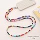 Pmnzdy Handy-Kette Bunte Acryl-Perlen Kette 120cm Universale Handy Hülle Anhänger Anti-Verlust Handy-Schlüsselband lang Handyband Abnehmbares Dekokette Handgelenkkette Trageriemen Kette