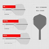 Target Darts K Flex Integrated Dart Flights and Shafts, Nr.6 Klar (Intermediate) | 3er Pack K-Flex - No6, Kflex All In One Moulded Dart Flight & Stem | Professionelles Dart Zubehör – Ansicht 3