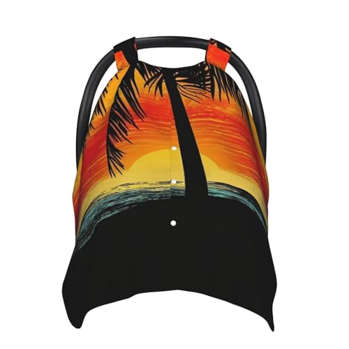 Housse de siège auto bébé motif coucher de soleil cadeau naissance