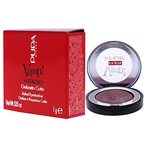 PUPA Milano Vamp! Wet and Dry Baked Eyeshadow - 203 Magic Lilac for Women - 0.035 oz Eye Shadow (PU040245A203)