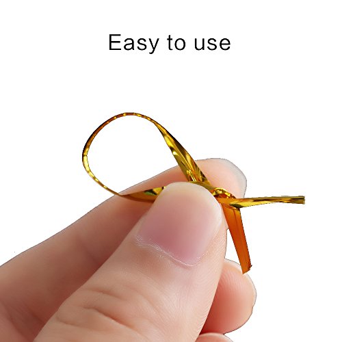 Tangser Gold Bread Candy Bag Ties, Metallic Twist Ties For Treat Bags (1600 Pcs,4 In) #TOP2
