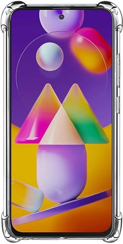 Image of BOXXO Flexible Back Cover for Samsung Galaxy M31s | Back Cover Transparent Clear Shockproof Case Four Corner Protection | Slim Protective Mobile Phone Cover for Samsung Galaxy M31s