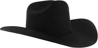 Rodeo King 7X Black Open Crown 5 Inch Brim Felt Hat