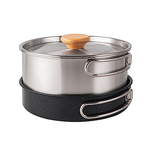 Ustensiles de cuisine de camping durables en acier inoxydable premium pour bivouac - 3