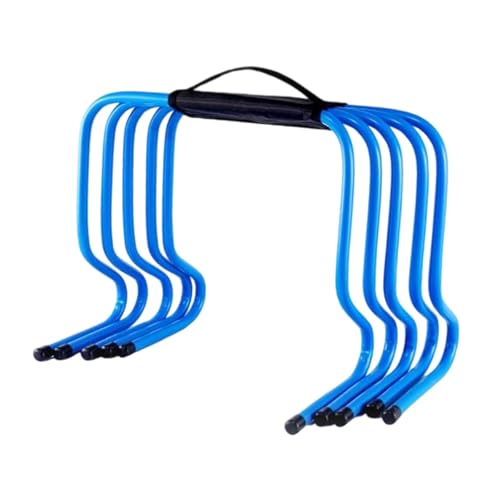 Ｓｉｍｈｏａ 5 Pieces Agility Training Hurdles Jumping Speed Training Equipment, Blue, Obstacles for Sports Track Workout Football Kids, 40cm